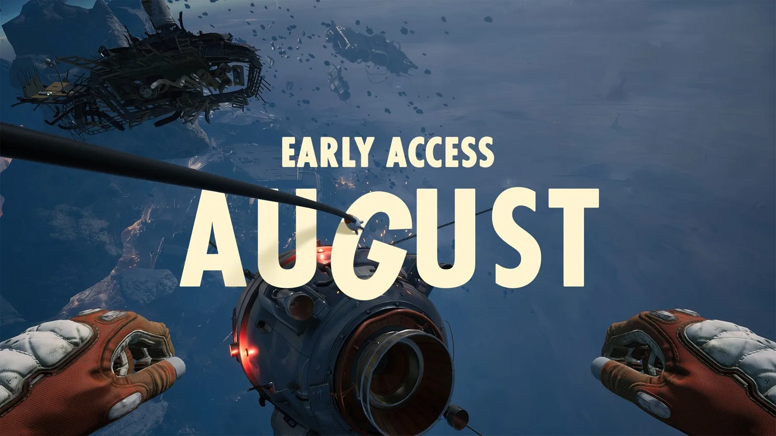 Official Breathedge 2 Early Access artwork with a hostile red machine in open space