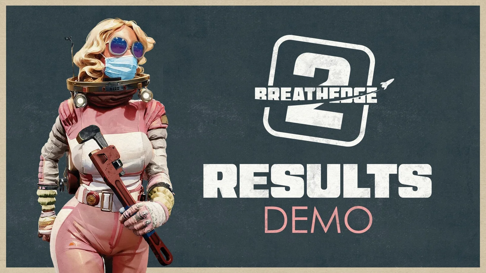 Official Breathedge 2 Demo Results artwork with a suited character